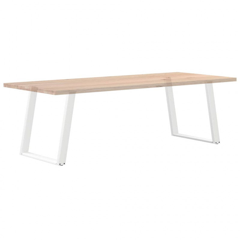 Nogi do stołu jadalnego w kształcie litery U 2 szt. Białe 80x(72-73) cm Stal