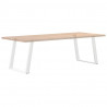 Nogi do stołu jadalnego w kształcie litery U 2 szt. Białe 80x(72-73) cm Stal