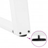 Nogi do stołu jadalnego w kształcie litery U 2 szt. Białe 80x(72-73) cm Stal