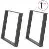 Nogi do stołu jadalnego w kształcie litery U 2 szt. Antracyt 80x(72-73) cm Stal