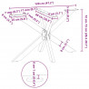Noga do stołu jadalnego Spider Shape Czarny 120x68x(72-73) cm Stal