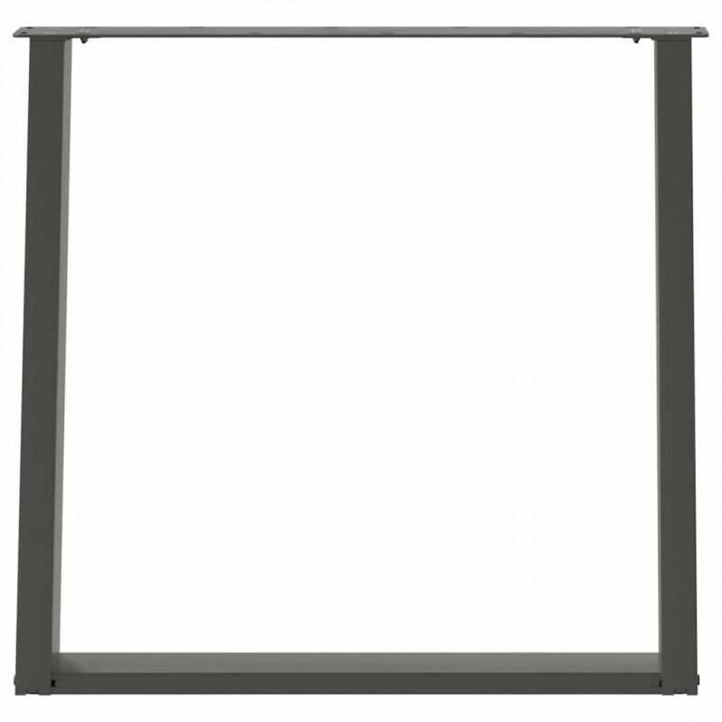 Nogi do stołu jadalnego w kształcie litery U 2 szt. Antracyt 80x(72-73) cm Stal