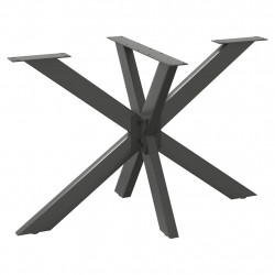 Noga do stołu jadalnego Pająk kształt antracyt 120x68x(72-73) cm stal