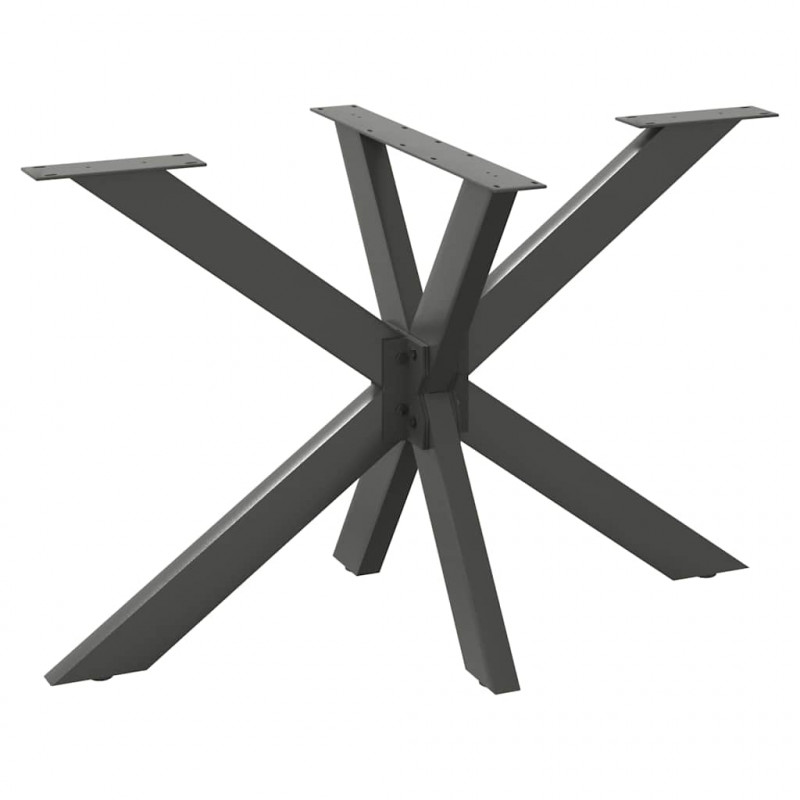 Noga do stołu jadalnego Pająk kształt antracyt 120x68x(72-73) cm stal
