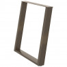 Nogi do stołu jadalnego w kształcie litery U 2 szt. Naturalna stal 80x(72-73) cm Stal