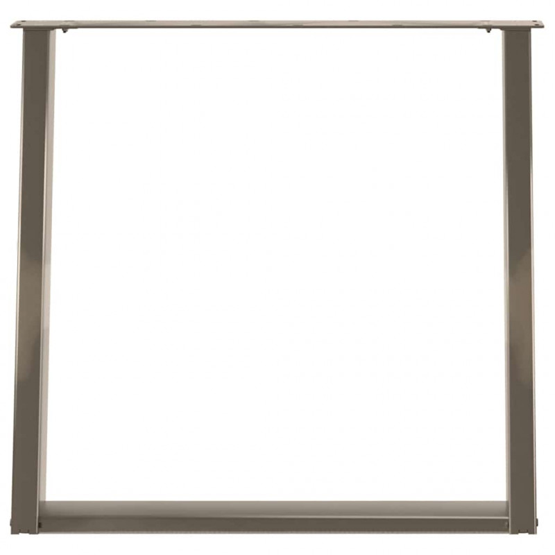 Nogi do stołu jadalnego w kształcie litery U 2 szt. Naturalna stal 80x(72-73) cm Stal