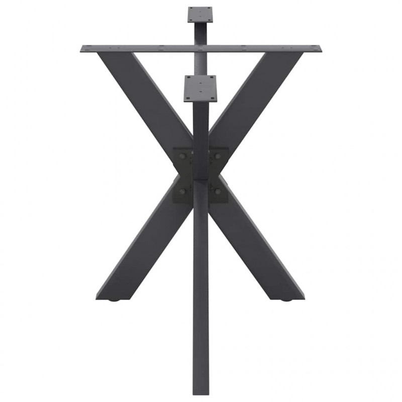 Noga do stołu jadalnego Pająk kształt antracyt 120x68x(72-73) cm stal
