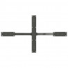 Noga do stołu jadalnego Pająk kształt antracyt 120x68x(72-73) cm stal
