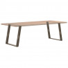 Nogi do stołu jadalnego w kształcie litery U 2 szt. Naturalna stal 80x(72-73) cm Stal