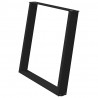 Nogi do stołu jadalnego w kształcie litery U 2 szt. Czarne 90x(72-73) cm Stal
