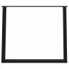 Nogi do stołu jadalnego w kształcie litery U 2 szt. Czarne 90x(72-73) cm Stal