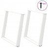 Nogi do stołu jadalnego w kształcie litery U 2 szt. Białe 90x(72-73) cm Stal
