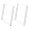Nogi do stołu jadalnego w kształcie litery U 2 szt. Białe 90x(72-73) cm Stal