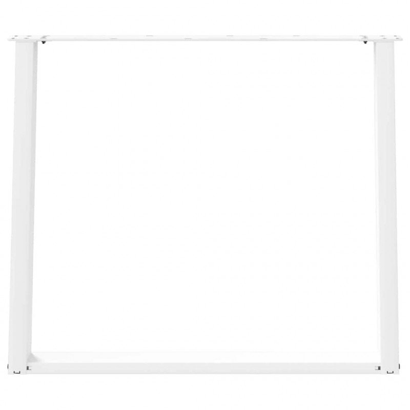 Nogi do stołu jadalnego w kształcie litery U 2 szt. Białe 90x(72-73) cm Stal