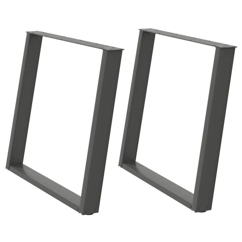 Nogi do stołu jadalnego w kształcie litery U 2 szt. Antracyt 90x(72-73) cm Stal