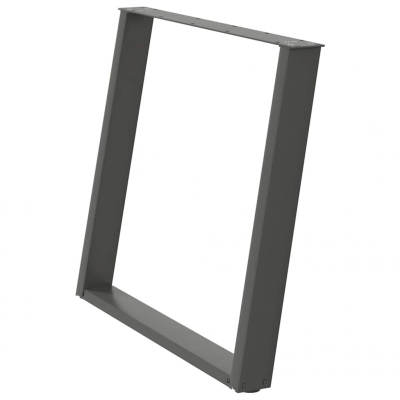 Nogi do stołu jadalnego w kształcie litery U 2 szt. Antracyt 90x(72-73) cm Stal