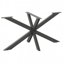 Noga do stołu jadalnego Pająk kształt antracyt 150x78x(72-73) cm stal