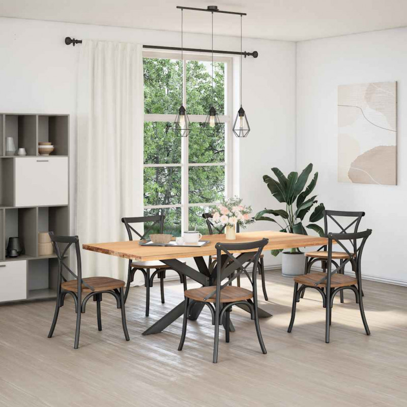 Noga do stołu jadalnego Pająk kształt antracyt 150x78x(72-73) cm stal