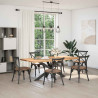 Noga do stołu jadalnego Pająk kształt antracyt 150x78x(72-73) cm stal