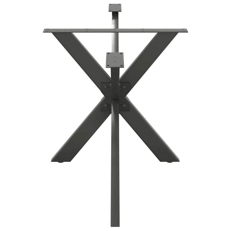 Noga do stołu jadalnego Pająk kształt antracyt 150x78x(72-73) cm stal