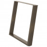 Nogi do stołu jadalnego w kształcie litery U 2 szt. Naturalna stal 90x(72-73) cm Stal