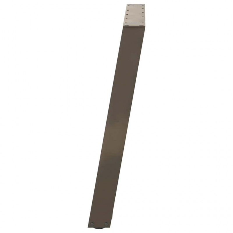 Nogi do stołu jadalnego w kształcie litery U 2 szt. Naturalna stal 90x(72-73) cm Stal