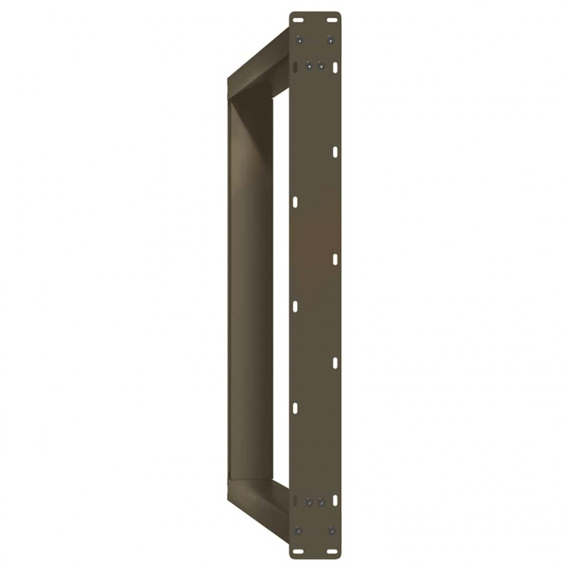 Nogi do stołu jadalnego w kształcie litery U 2 szt. Naturalna stal 90x(72-73) cm Stal