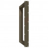 Nogi do stołu jadalnego w kształcie litery U 2 szt. Naturalna stal 90x(72-73) cm Stal