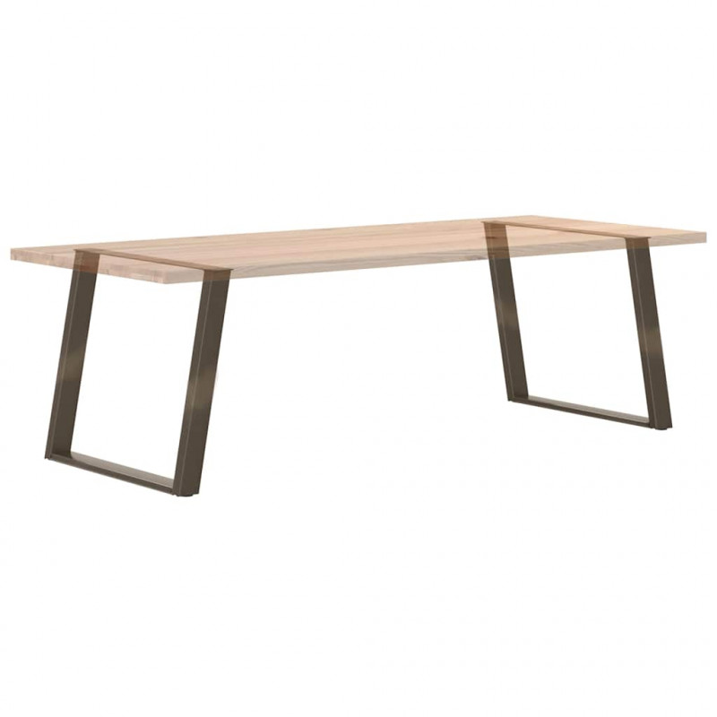 Nogi do stołu jadalnego w kształcie litery U 2 szt. Naturalna stal 90x(72-73) cm Stal