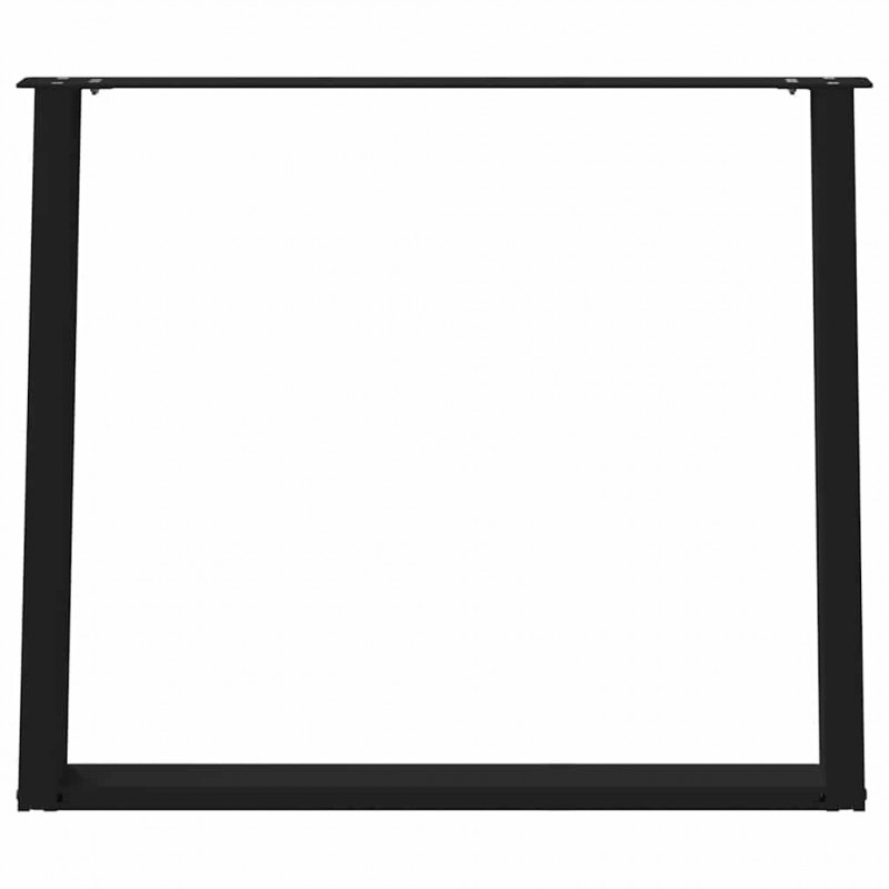 Nogi do stołu jadalnego w kształcie litery U 2 szt. Czarne 100x(72-73) cm Stal