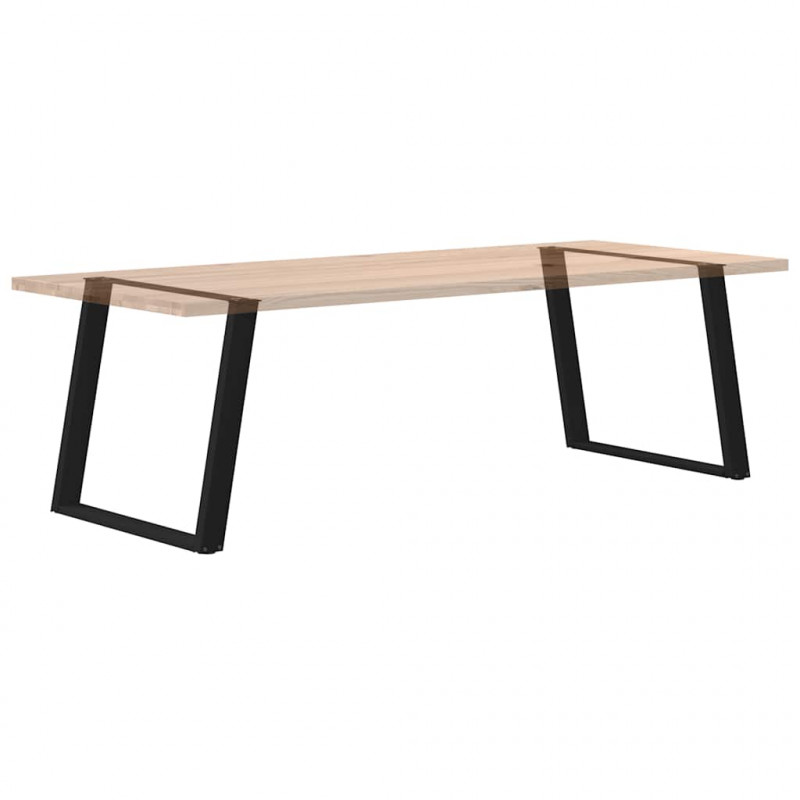 Nogi do stołu jadalnego w kształcie litery U 2 szt. Czarne 100x(72-73) cm Stal