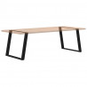 Nogi do stołu jadalnego w kształcie litery U 2 szt. Czarne 100x(72-73) cm Stal