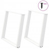 Nogi do stołu jadalnego w kształcie litery U 2 szt. Białe 100x(72-73) cm Stal