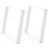 Nogi do stołu jadalnego w kształcie litery U 2 szt. Białe 100x(72-73) cm Stal