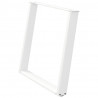 Nogi do stołu jadalnego w kształcie litery U 2 szt. Białe 100x(72-73) cm Stal