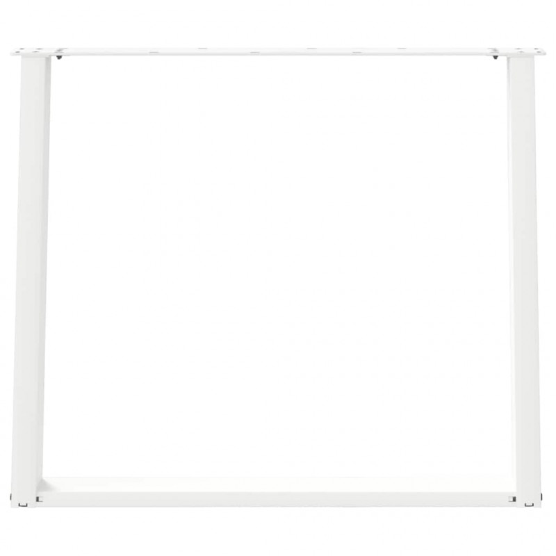 Nogi do stołu jadalnego w kształcie litery U 2 szt. Białe 100x(72-73) cm Stal