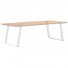 Nogi do stołu jadalnego w kształcie litery U 2 szt. Białe 100x(72-73) cm Stal