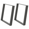 Nogi do stołu jadalnego w kształcie litery U 2 szt. Antracyt 100x(72-73) cm Stal