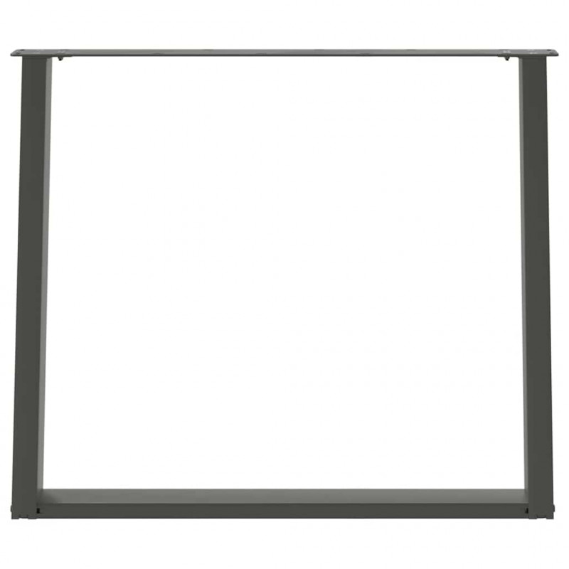 Nogi do stołu jadalnego w kształcie litery U 2 szt. Antracyt 100x(72-73) cm Stal