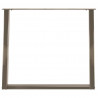 Nogi do stołu jadalnego w kształcie litery U 2 szt. Naturalna stal 100x(72-73) cm Stal