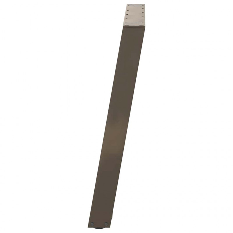 Nogi do stołu jadalnego w kształcie litery U 2 szt. Naturalna stal 100x(72-73) cm Stal