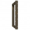 Nogi do stołu jadalnego w kształcie litery U 2 szt. Naturalna stal 100x(72-73) cm Stal