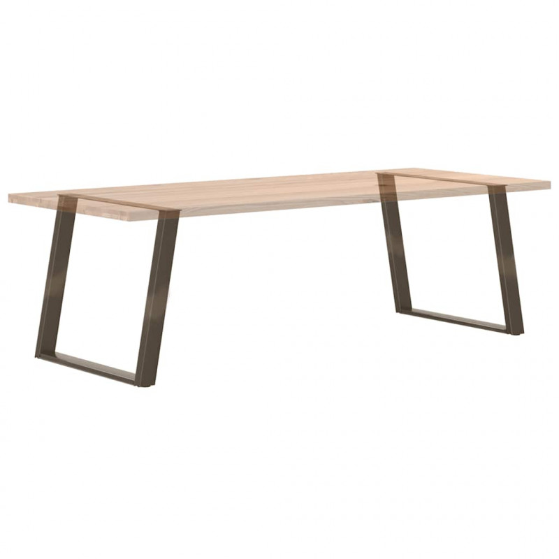 Nogi do stołu jadalnego w kształcie litery U 2 szt. Naturalna stal 100x(72-73) cm Stal