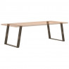 Nogi do stołu jadalnego w kształcie litery U 2 szt. Naturalna stal 100x(72-73) cm Stal