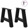 Nogi do stolika kawowego w kształcie litery A 2 szt. Czarne 30x(30-31) cm Stal
