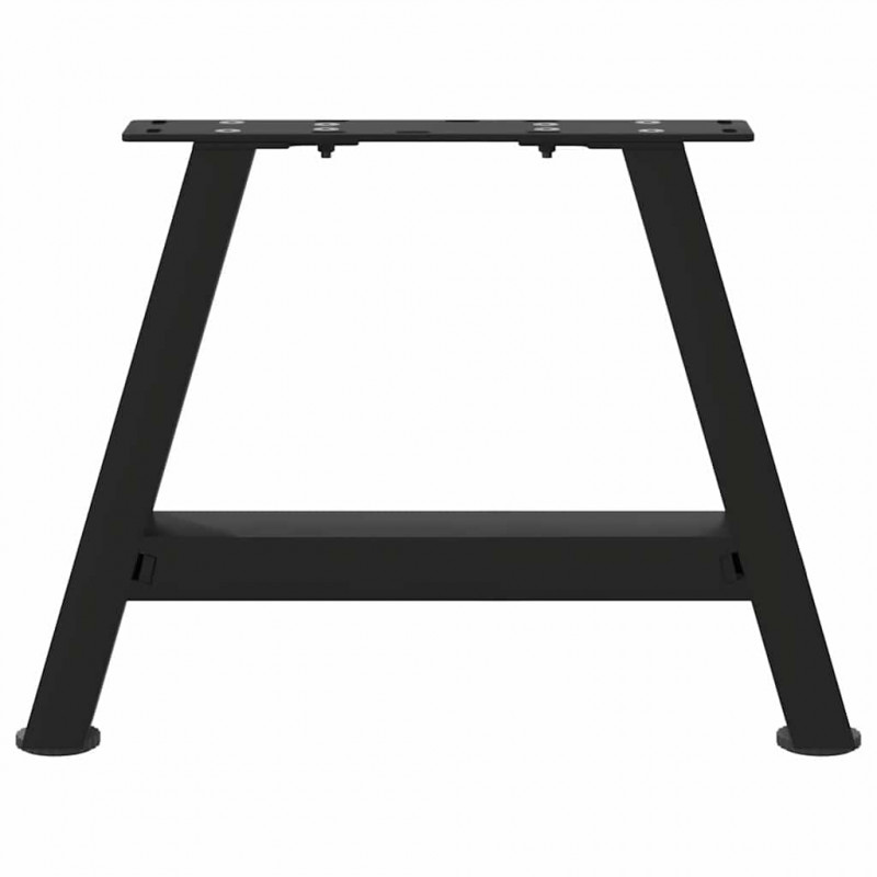Nogi do stolika kawowego w kształcie litery A 2 szt. Czarne 30x(30-31) cm Stal
