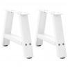 Nogi do stolika kawowego w kształcie litery A 2 szt. Białe 30x(30-31) cm Stal