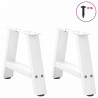 Nogi do stolika kawowego w kształcie litery A 2 szt. Białe 30x(30-31) cm Stal