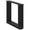 Nogi do stolika kawowego w kształcie litery U 2 szt. Czarne 30x(30-31) cm Stal