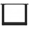 Nogi do stolika kawowego w kształcie litery U 2 szt. Czarne 30x(30-31) cm Stal